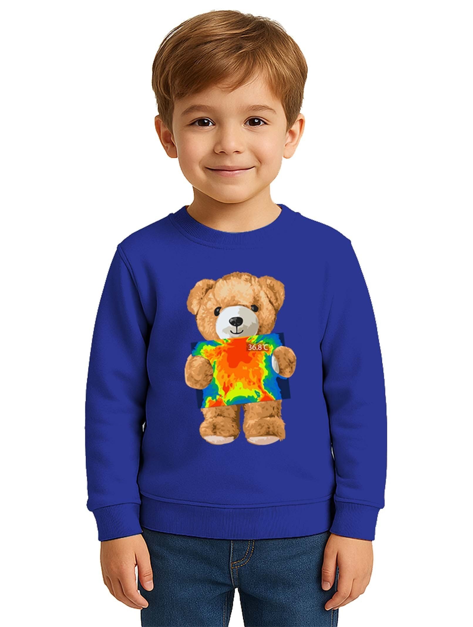 Unisex ayıcık bear Baskılı Çocuk Swaetshirt 3 İplik Şardonlu