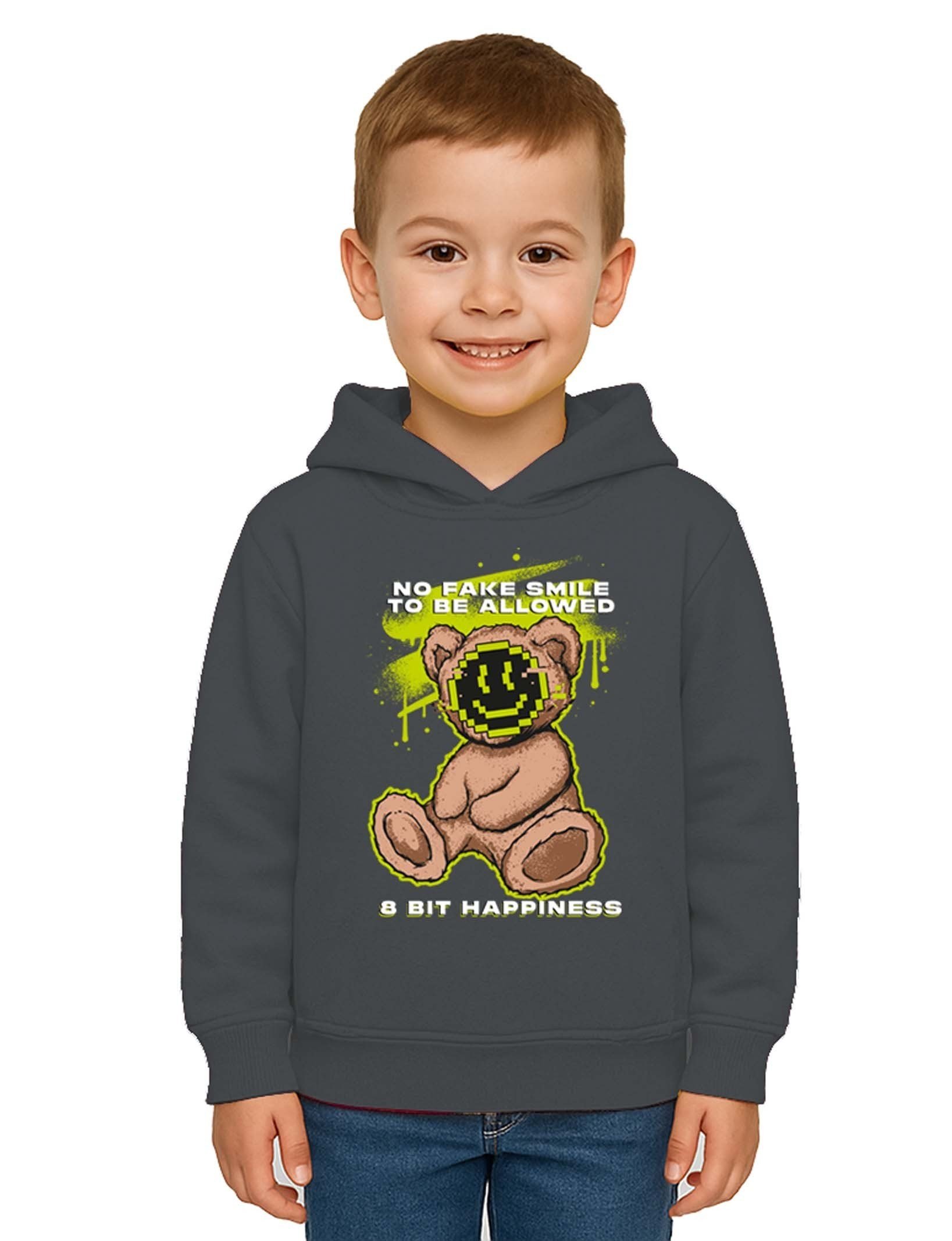 Unisex ayıcık bear Baskılı Çocuk Swaetshirt Kapşonlu 3 İplik Şardonlu