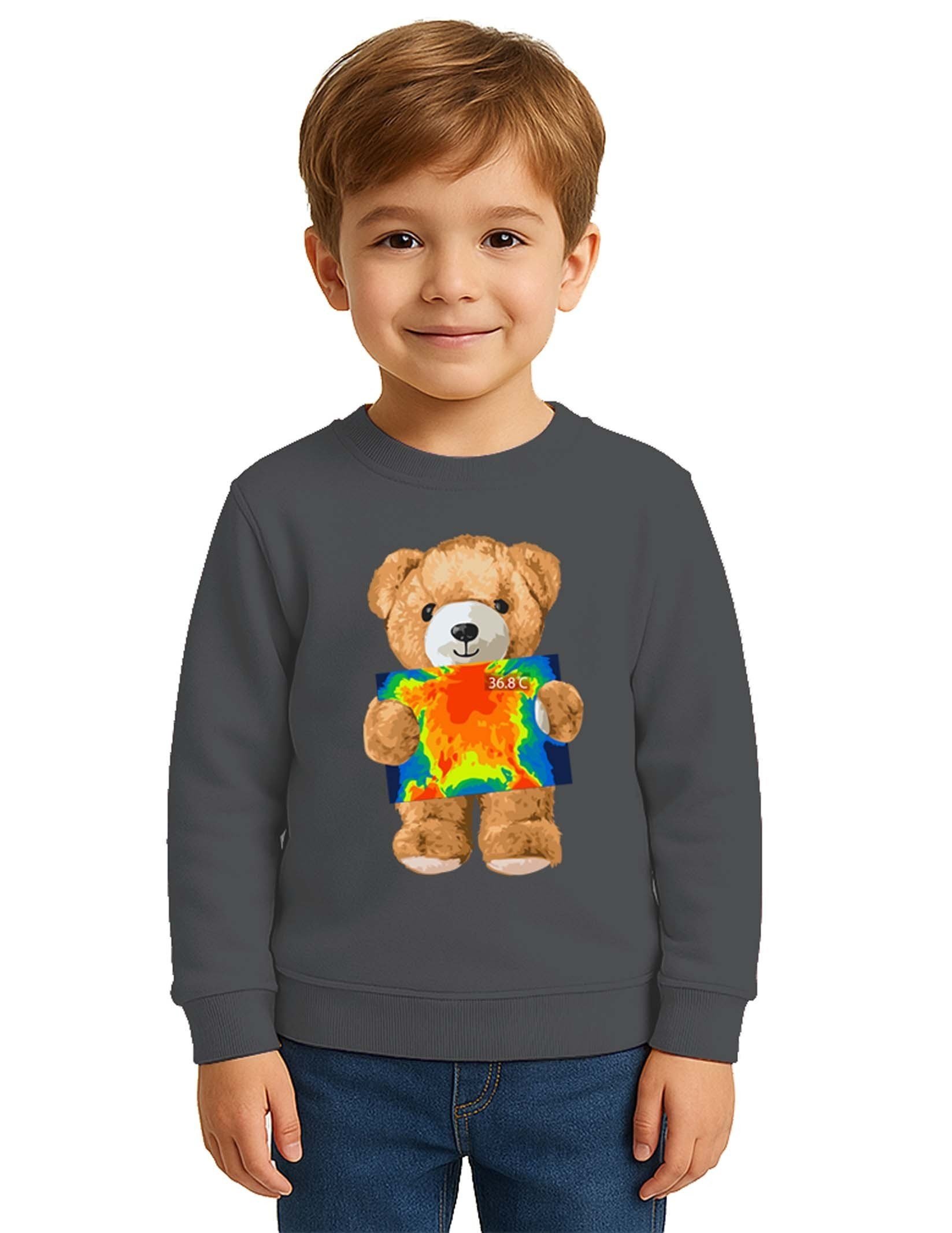 Unisex ayıcık bear Baskılı Çocuk Swaetshirt 3 İplik Şardonlu