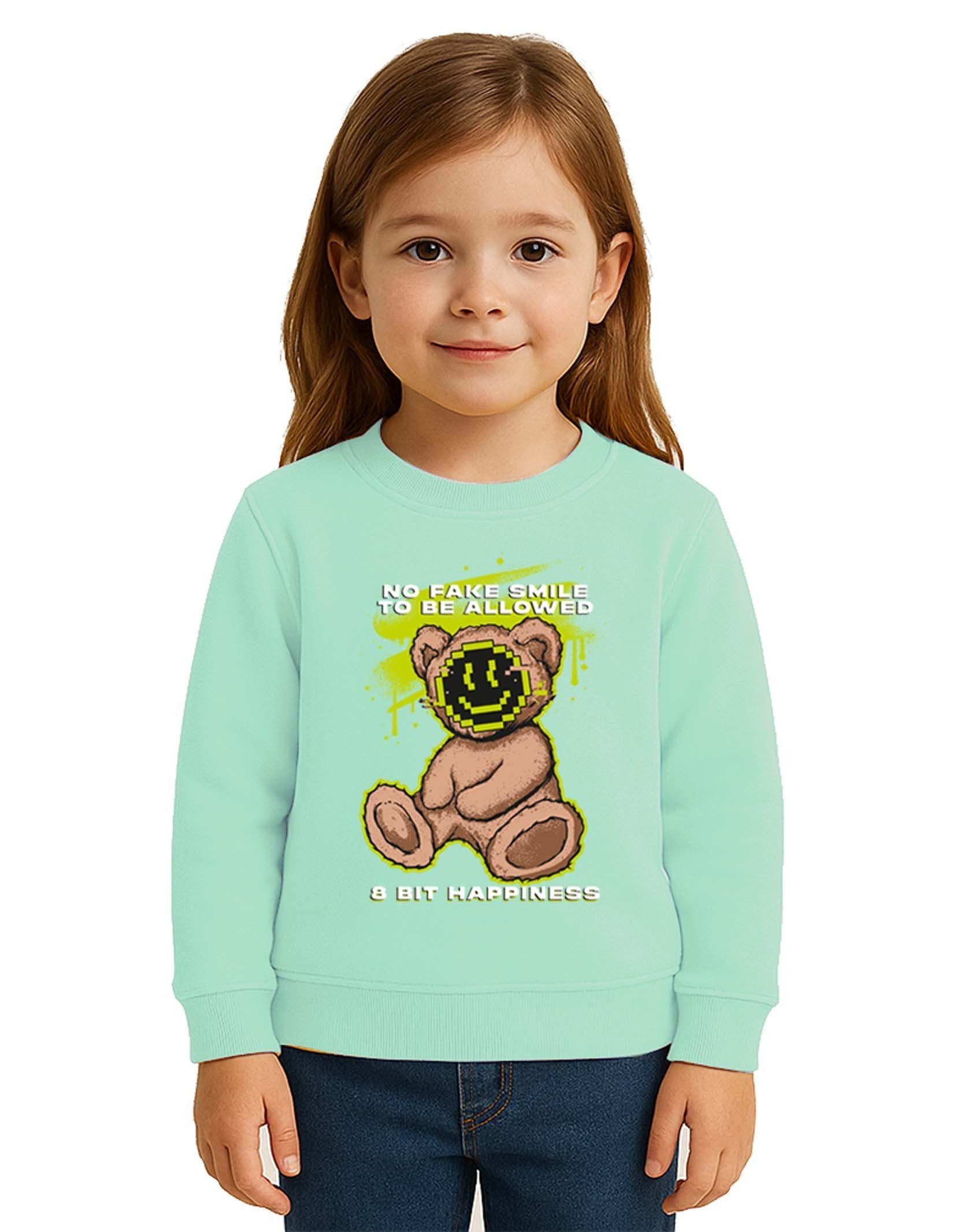 Unisex ayıcık bear Baskılı Çocuk Swaetshirt 3 İplik Şardonlu