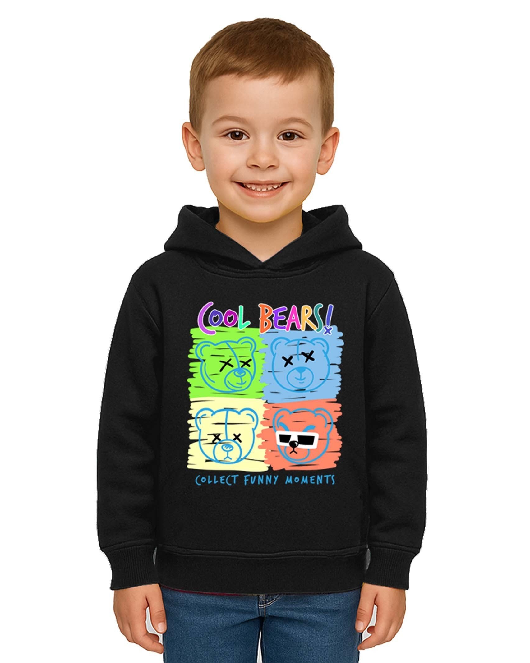 Unisex ayıcık bear Baskılı Çocuk Swaetshirt Kapşonlu 3 İplik Şardonlu