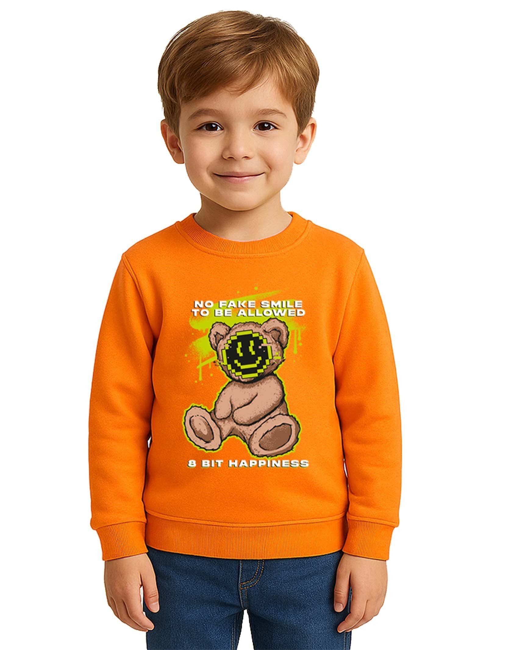 Unisex ayıcık bear Baskılı Çocuk Swaetshirt 3 İplik Şardonlu