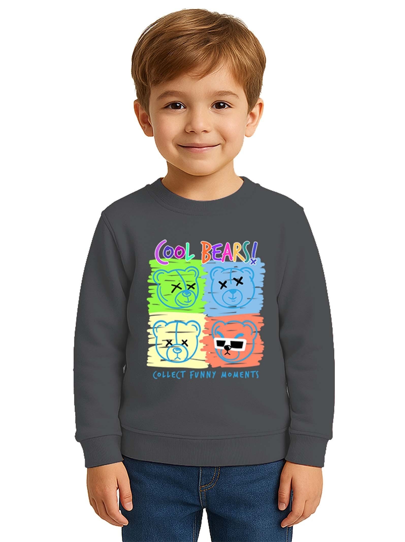 Unisex ayıcık bear Baskılı Çocuk Swaetshirt 3 İplik Şardonlu