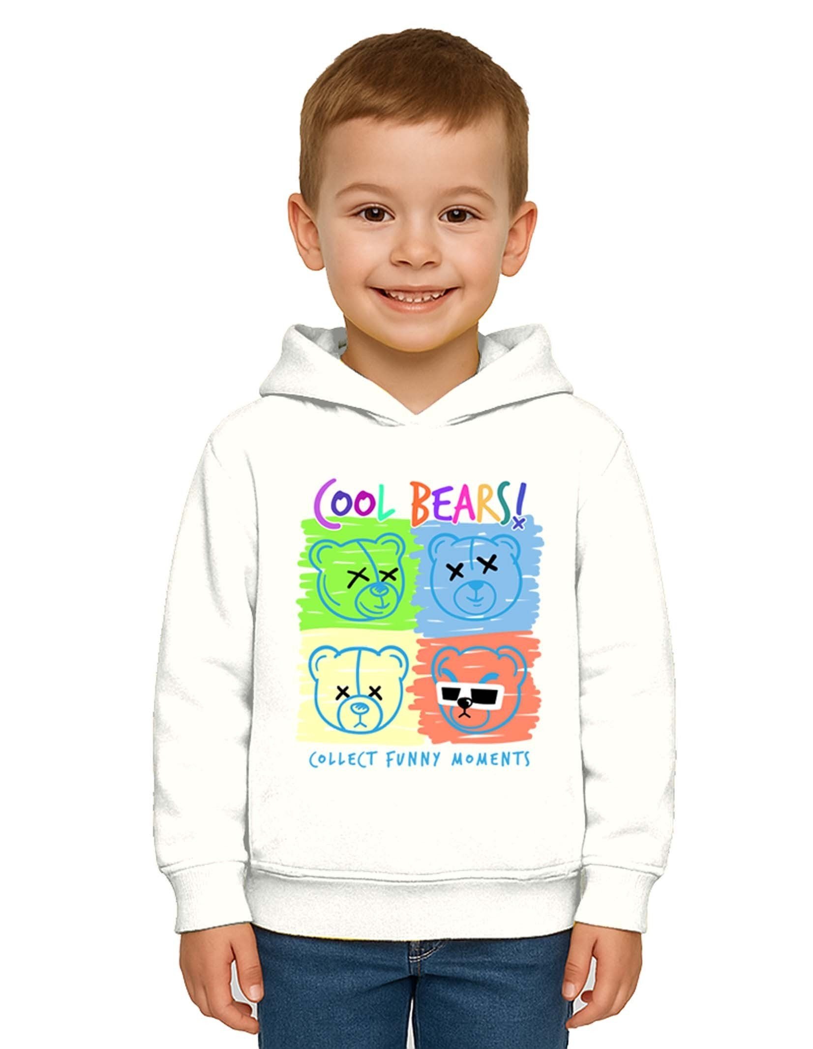 Unisex ayıcık bear Baskılı Çocuk Swaetshirt Kapşonlu 3 İplik Şardonlu