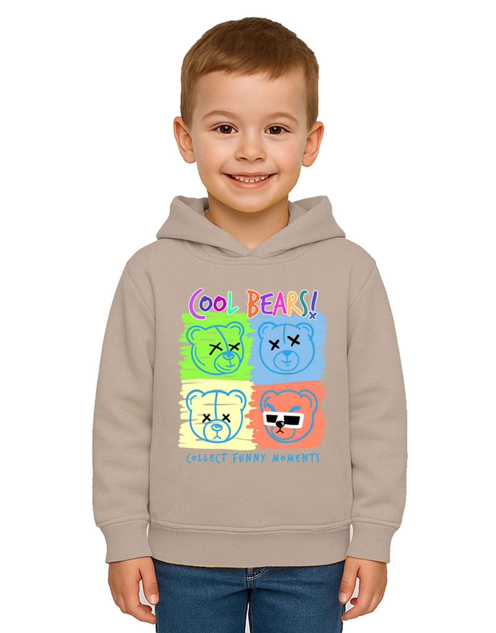 Unisex ayıcık bear Baskılı Çocuk Swaetshirt Kapşonlu 3 İplik Şardonlu