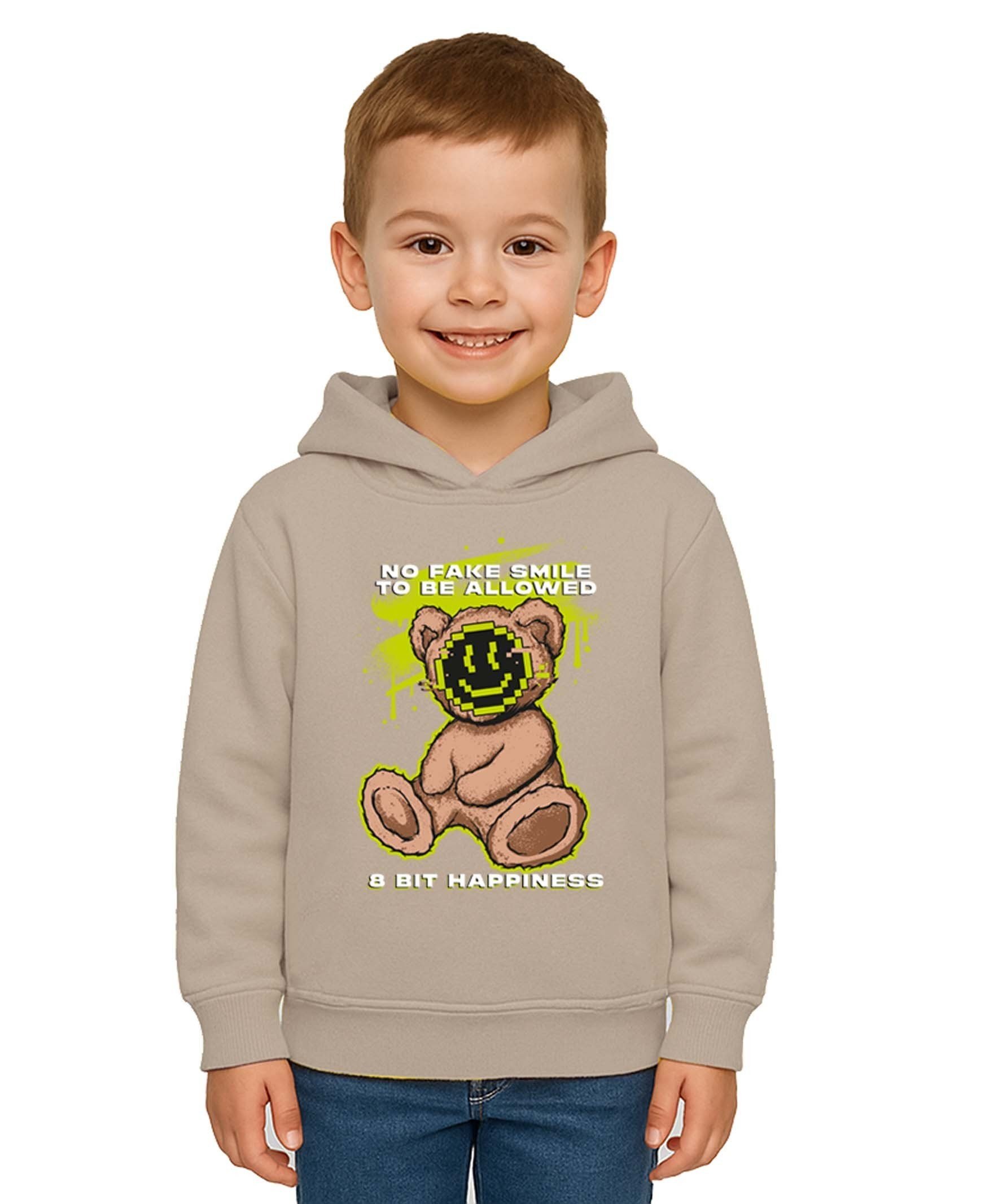Unisex ayıcık bear Baskılı Çocuk Swaetshirt Kapşonlu 3 İplik Şardonlu