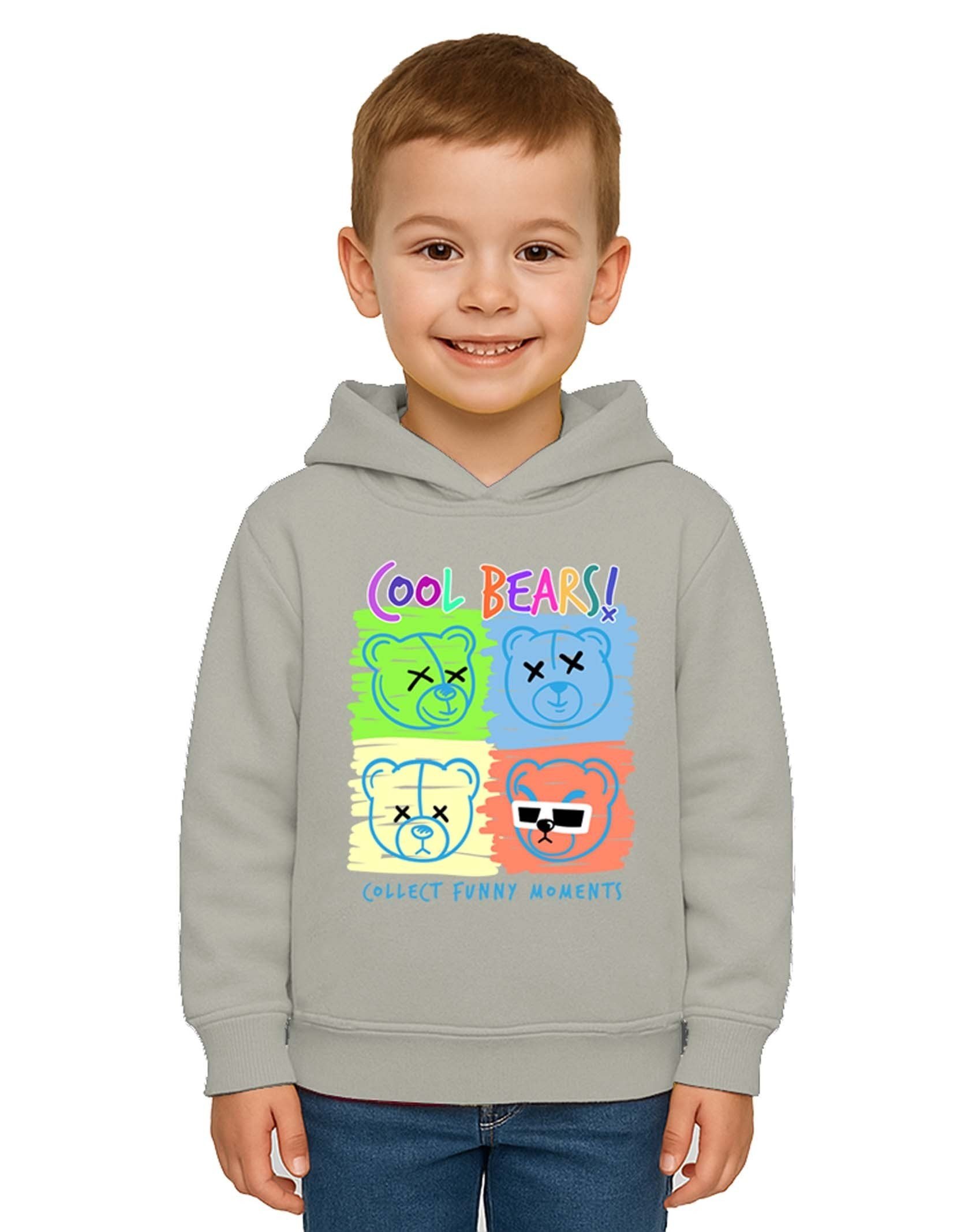 Unisex ayıcık bear Baskılı Çocuk Swaetshirt Kapşonlu 3 İplik Şardonlu