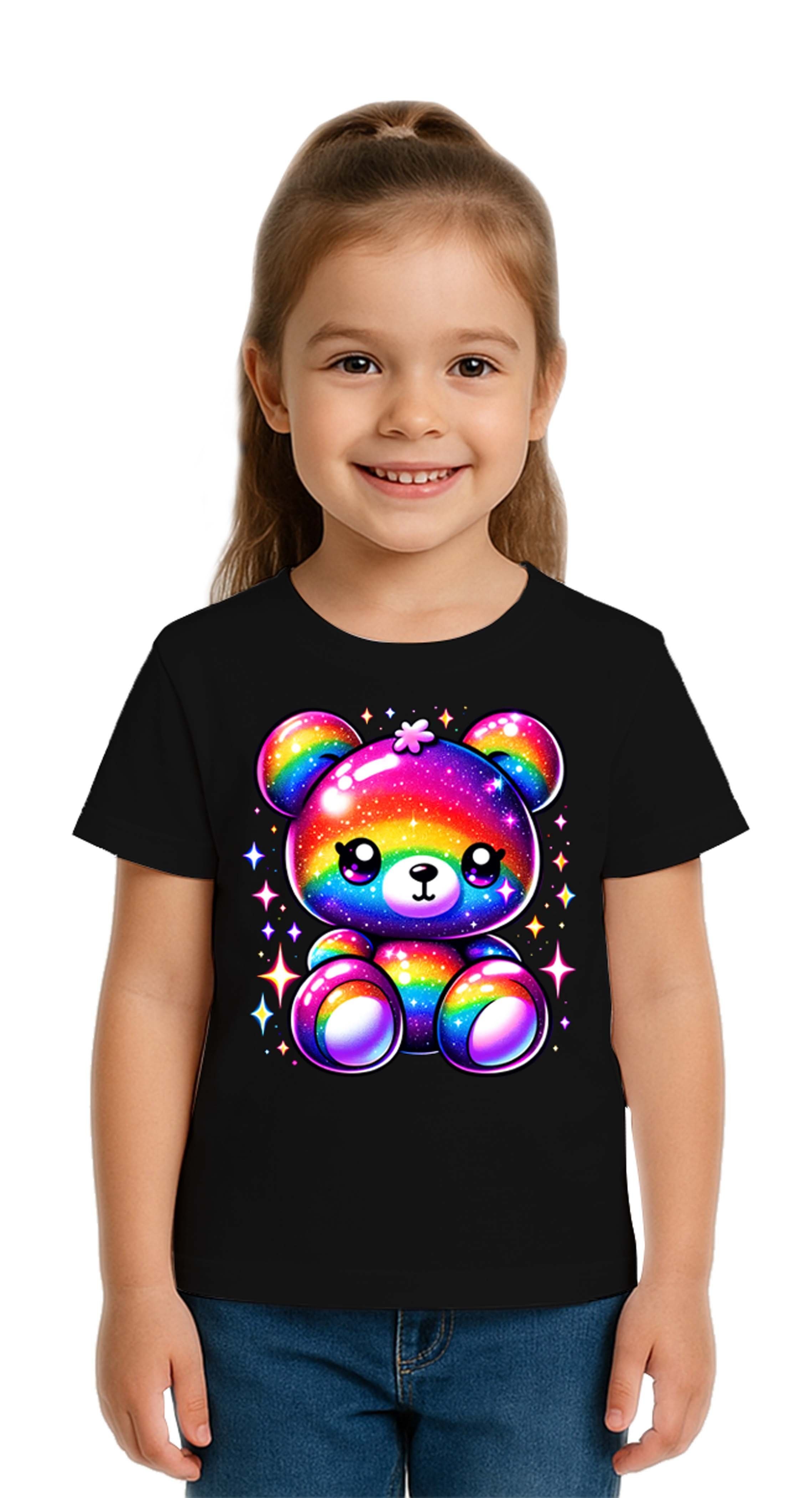 Unisex Ayıcık Bear Baskılı Çocuk Tişört pamuklu penye kumaş