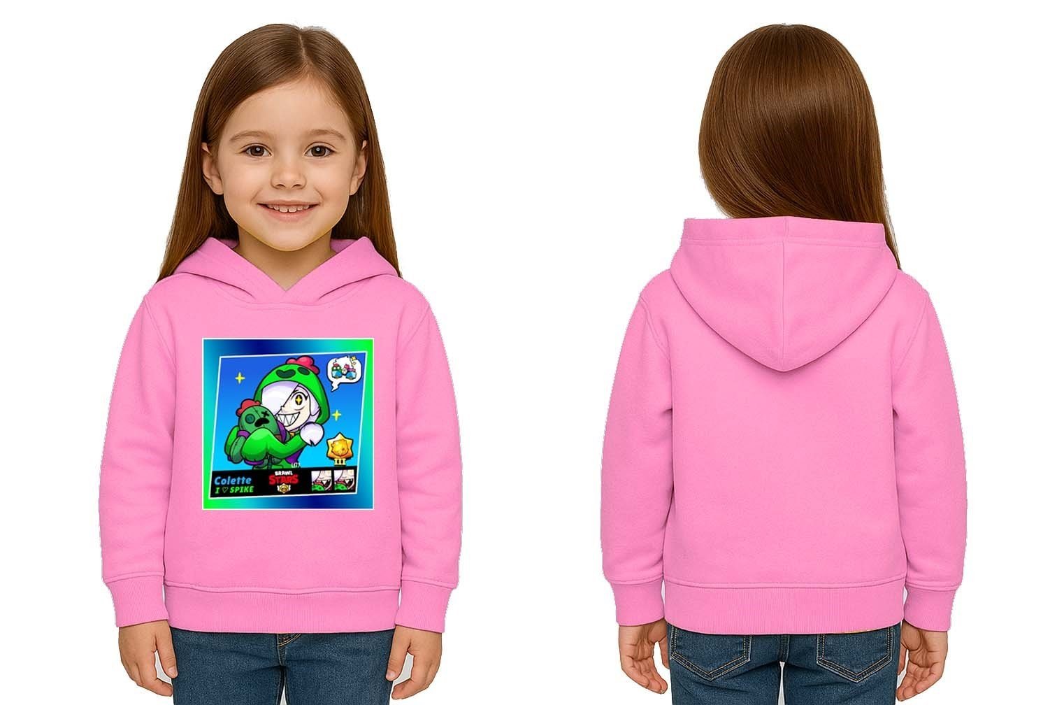Unisex  Baskılı brawl stars Çocuk Swaetshirt Kapüşonlu 3 İplik Şardonlu