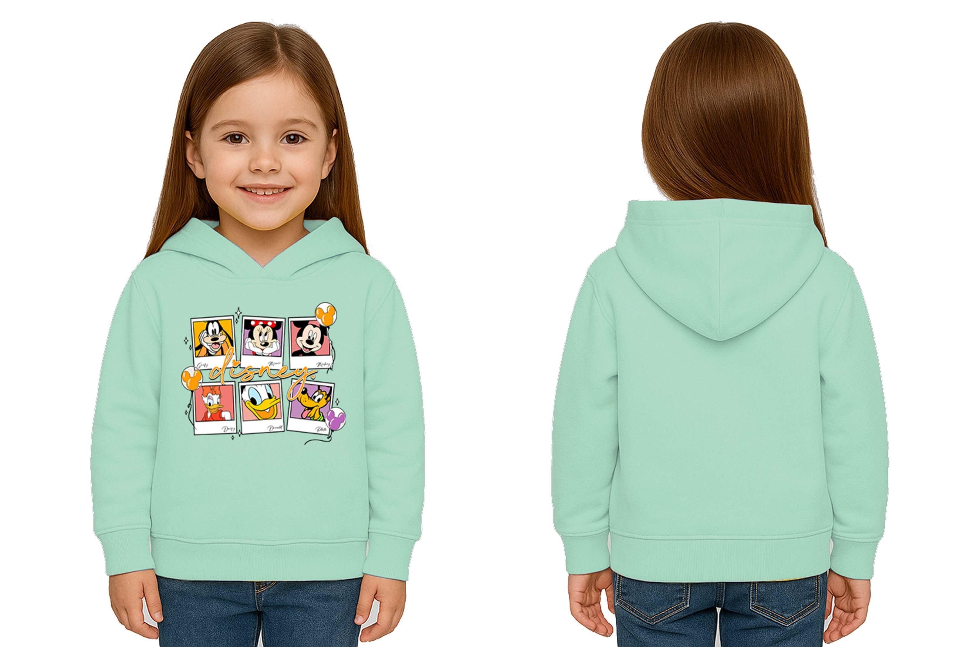 Unisex Baskılı Çocuk Swaetshirt Kapşonlu 3 İplik Şardonlu