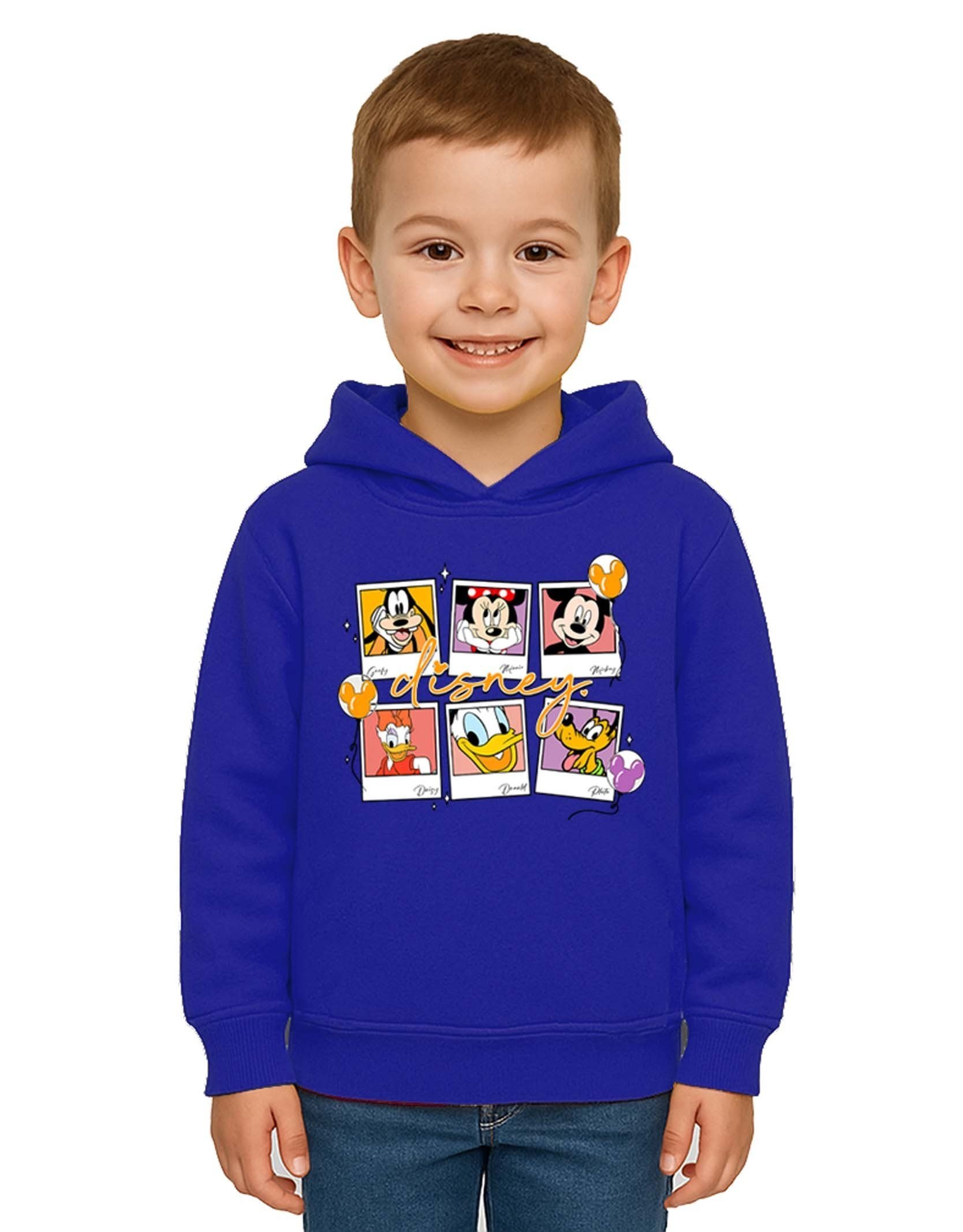 Unisex Baskılı Çocuk Swaetshirt Kapşonlu 3 İplik Şardonlu