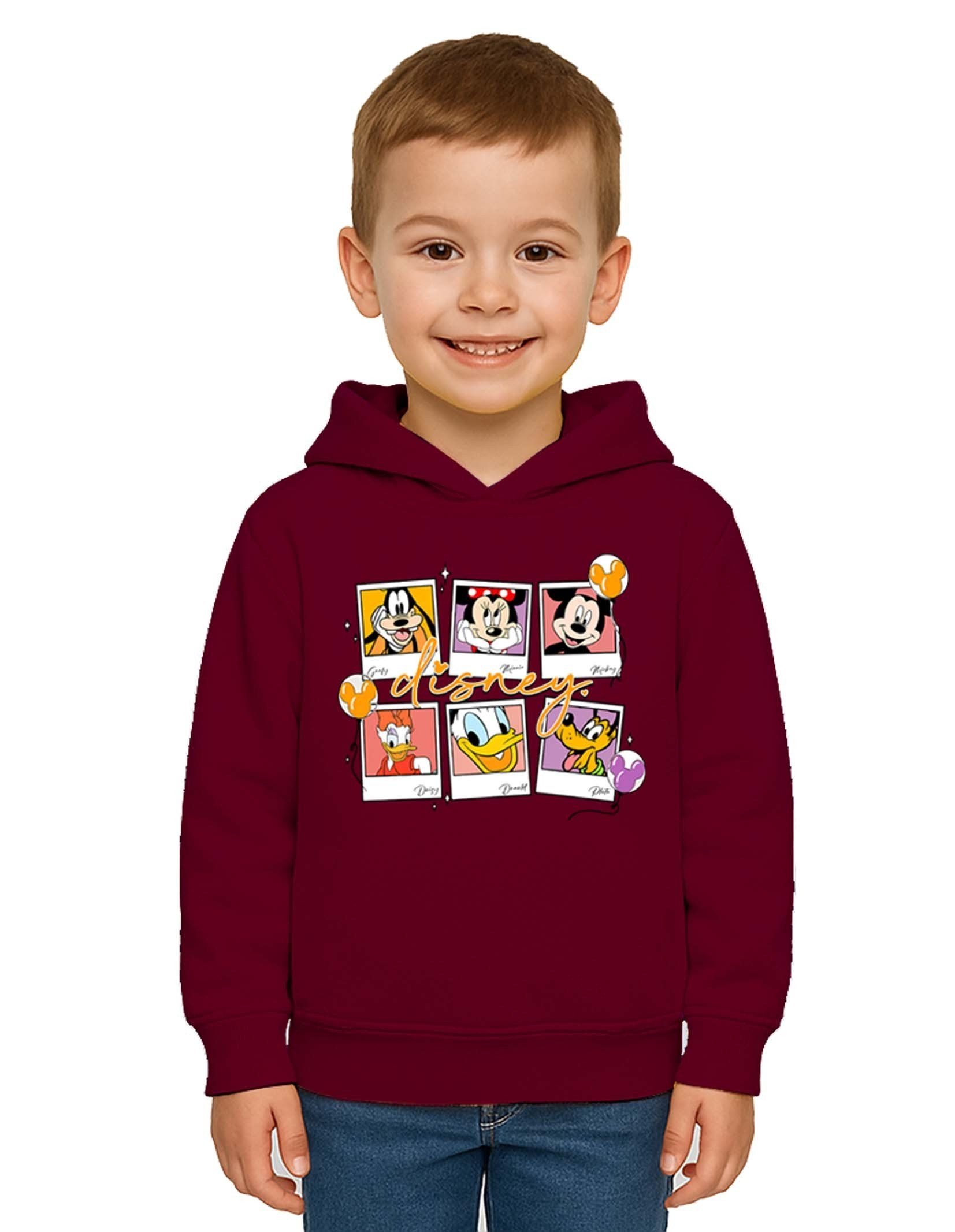 Unisex Baskılı Çocuk Swaetshirt Kapşonlu 3 İplik Şardonlu