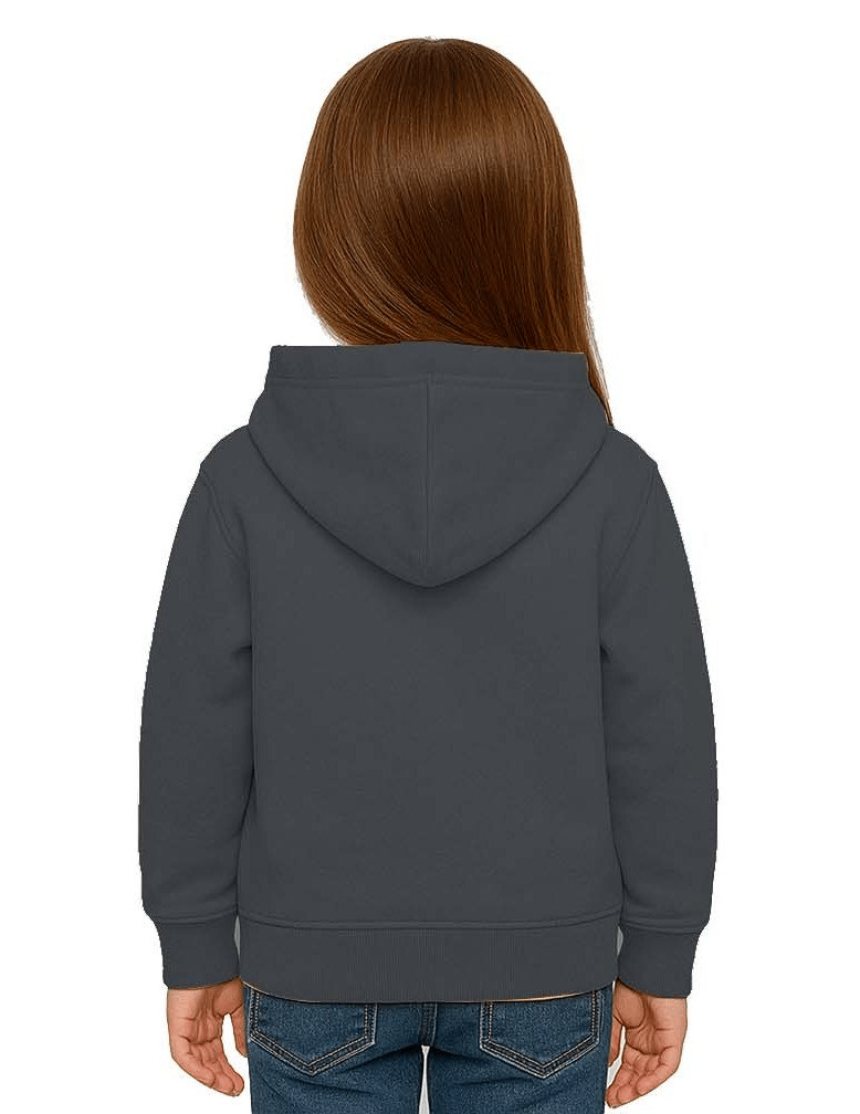 Unisex Baskılı Çocuk Swaetshirt Labubu Baskılı Kapüşonlu 3 İplik Şardonlu