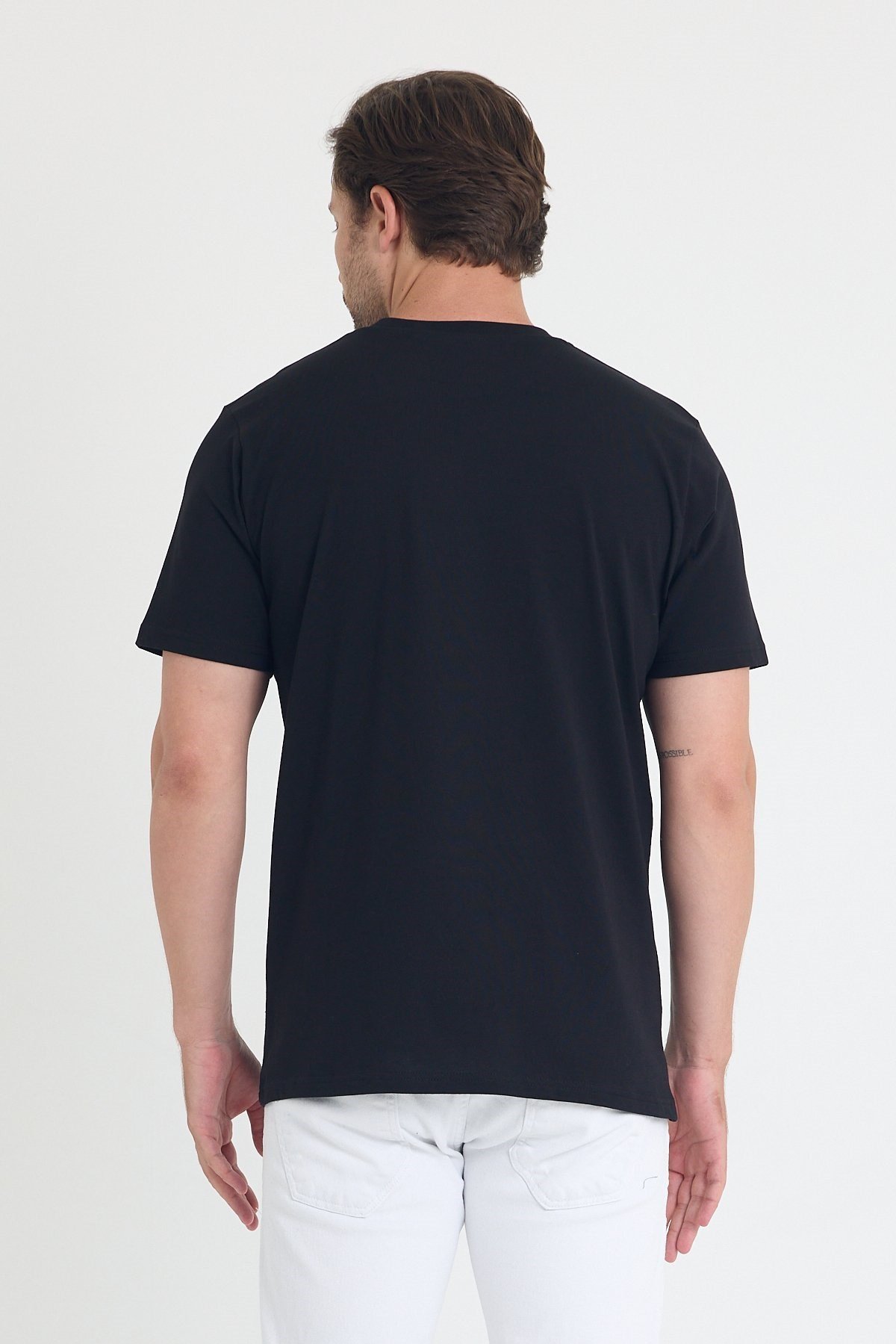 Unısex Baskısız Regular T-shirt Pamuklu Penye Kumaş
