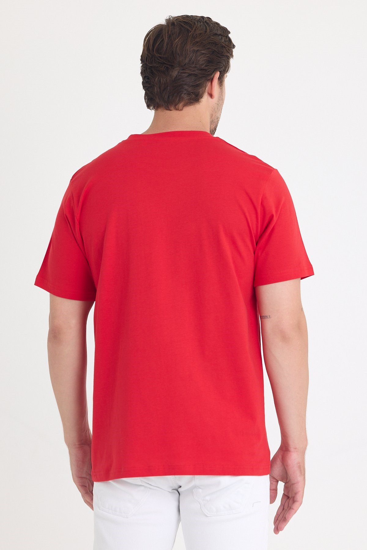 Unısex Baskısız Regular T-shirt Pamuklu Penye Kumaş