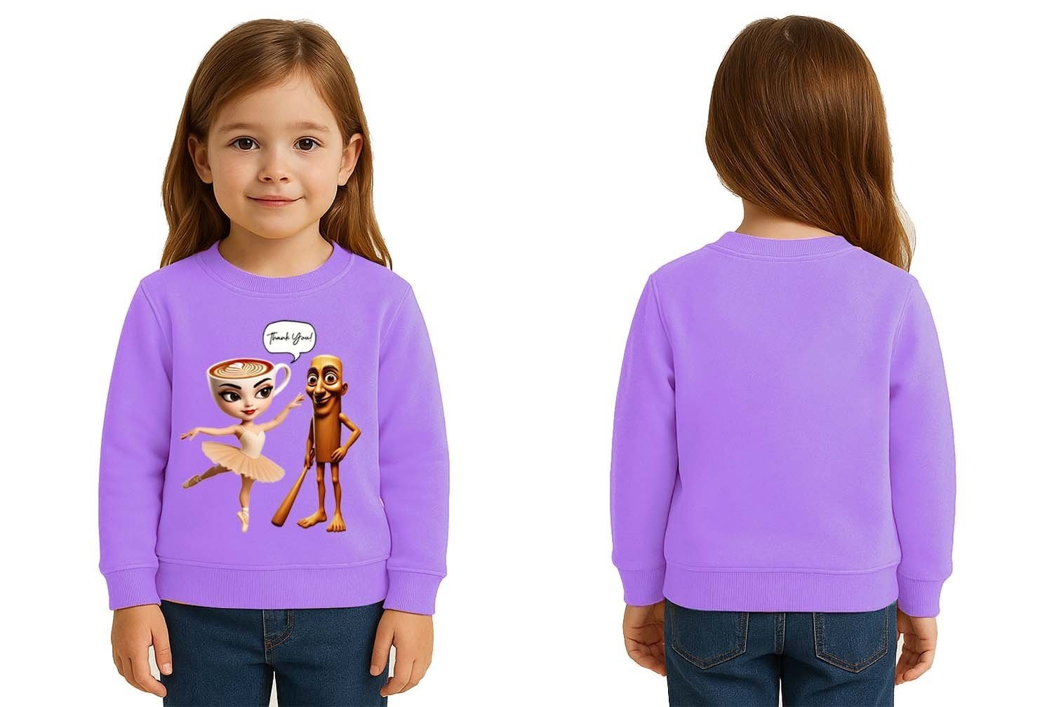 Unisex Braınrot Baskılı Çocuk Swaetshirt 3 İplik Şardonlu