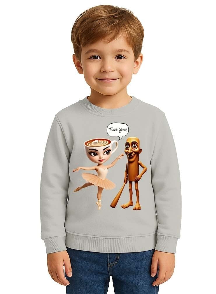 Unisex Braınrot Baskılı Çocuk Swaetshirt 3 İplik Şardonlu