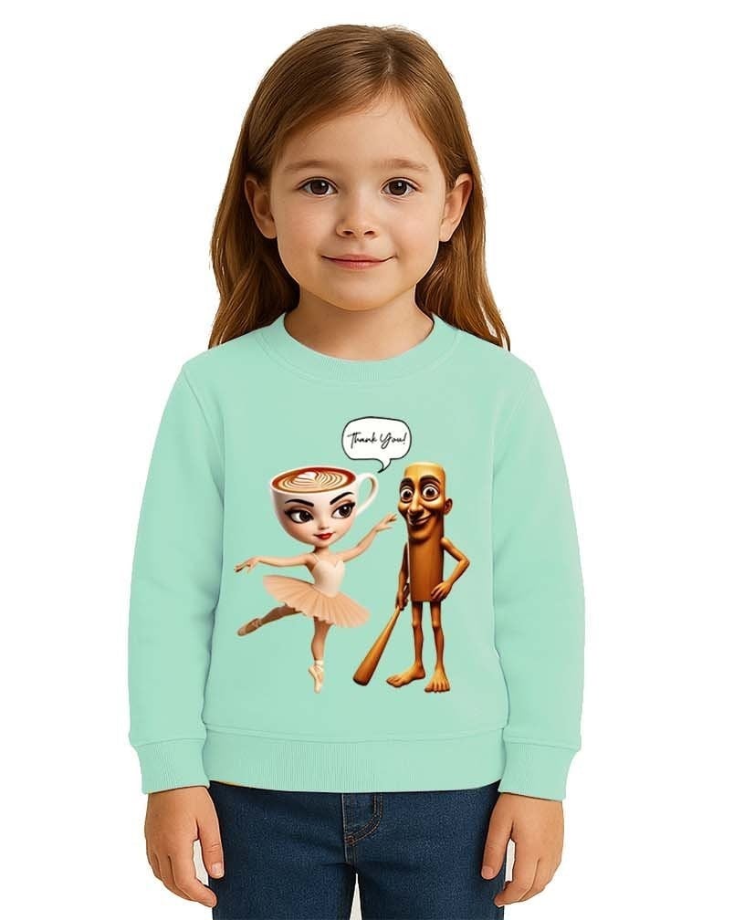 Unisex Braınrot Baskılı Çocuk Swaetshirt 3 İplik Şardonlu