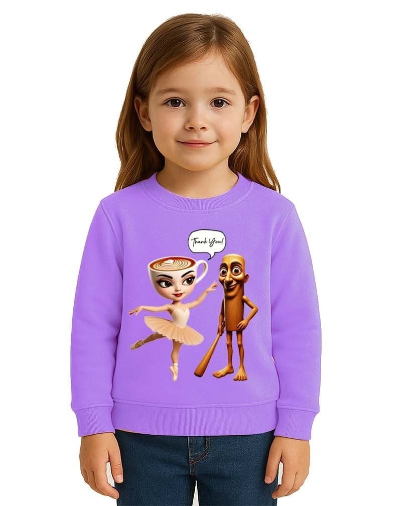 Unisex Braınrot Baskılı Çocuk Swaetshirt 3 İplik Şardonlu