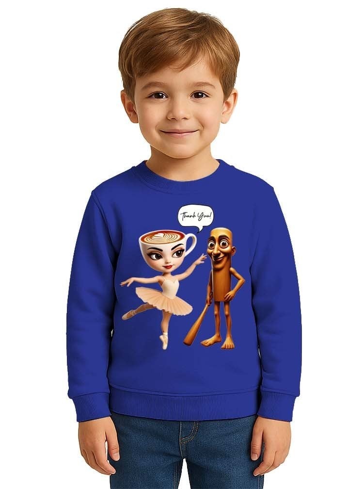 Unisex Braınrot Baskılı Çocuk Swaetshirt 3 İplik Şardonlu