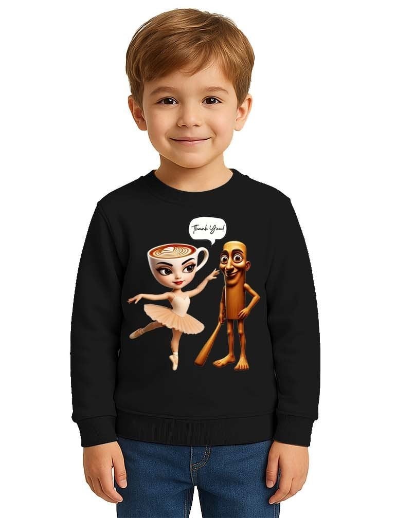 Unisex Braınrot Baskılı Çocuk Swaetshirt 3 İplik Şardonlu