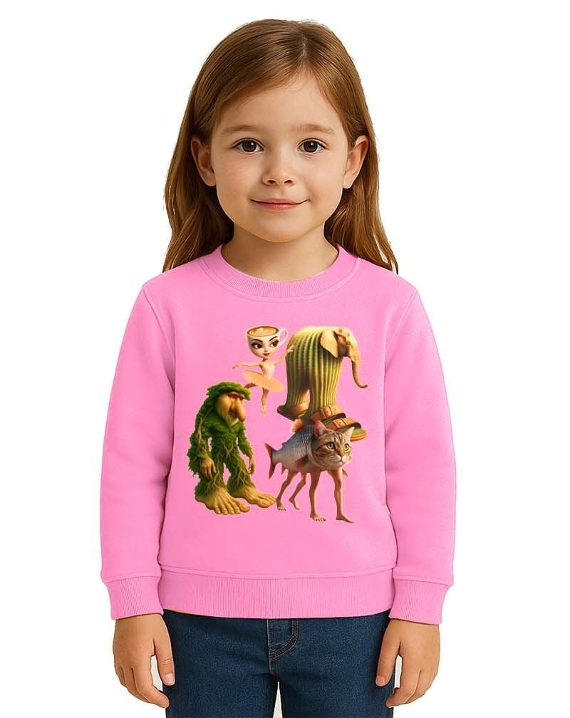 Unisex Braınrot Baskılı Çocuk Swaetshirt 3 İplik Şardonlu