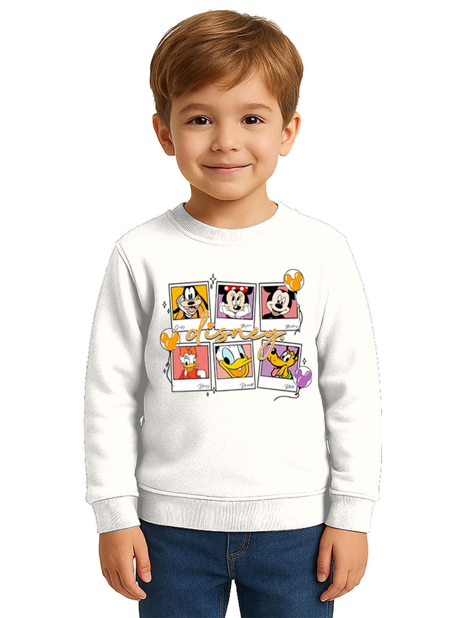 Unisex Disney Baskılı Çocuk Swaetshirt 3 İplik Şardonlu