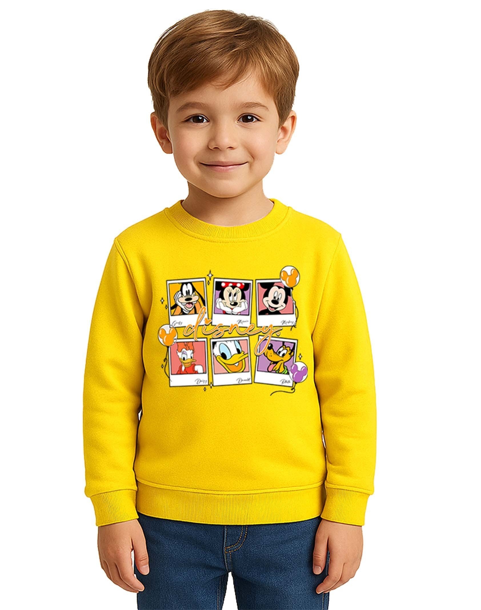 Unisex Disney Baskılı Çocuk Swaetshirt 3 İplik Şardonlu