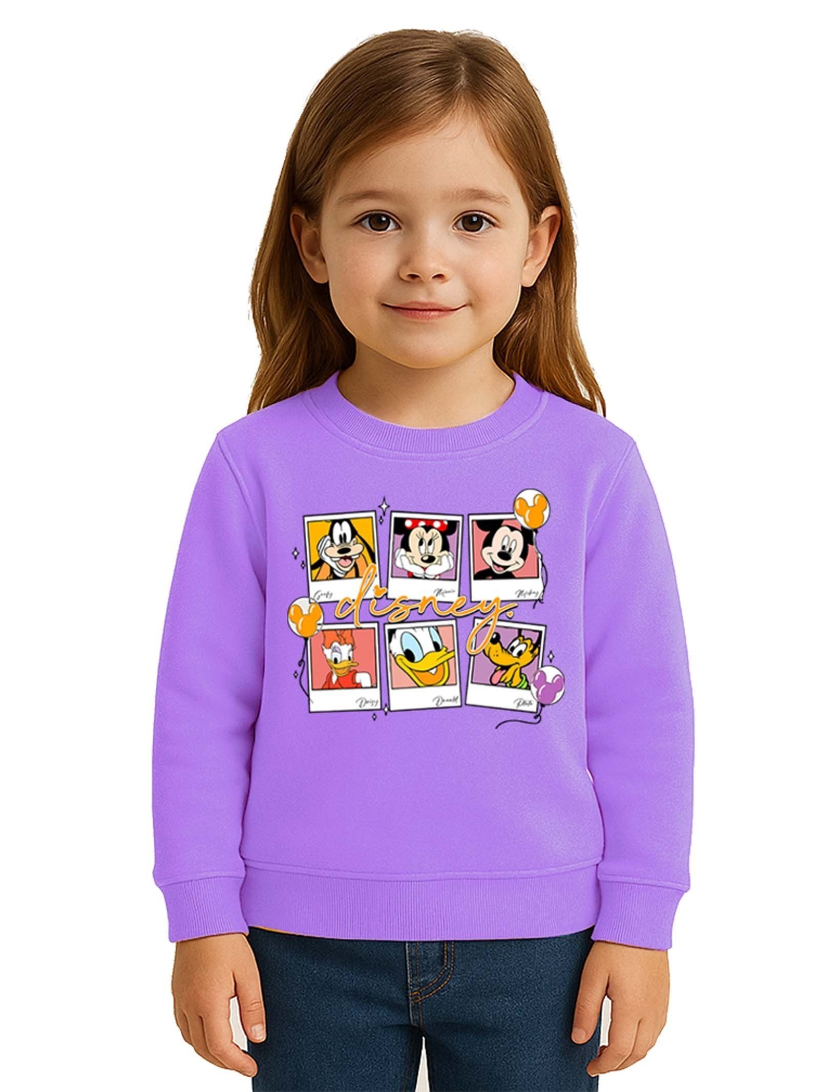 Unisex Disney Baskılı Çocuk Swaetshirt 3 İplik Şardonlu