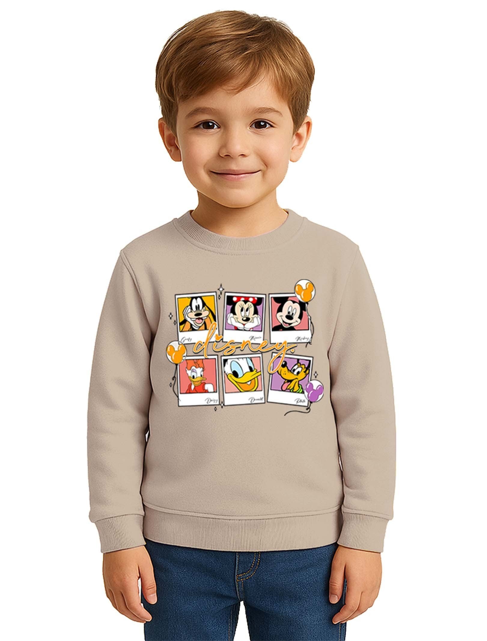Unisex Disney Baskılı Çocuk Swaetshirt 3 İplik Şardonlu