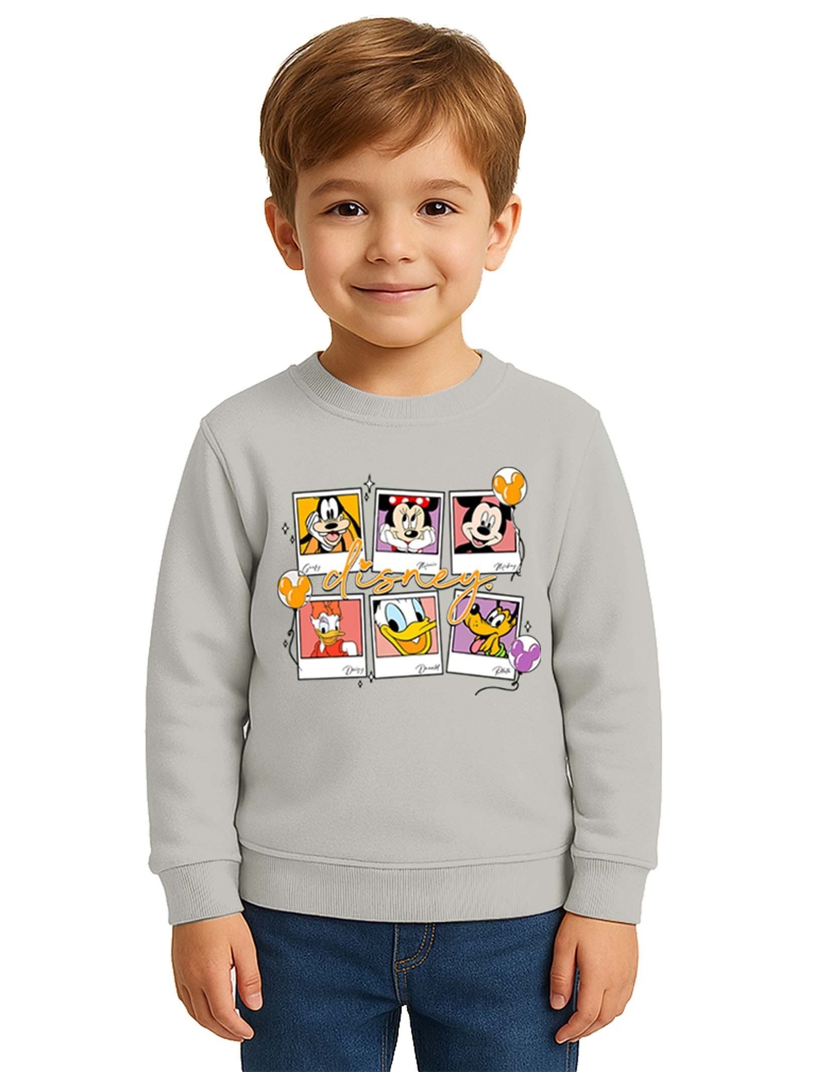 Unisex Disney Baskılı Çocuk Swaetshirt 3 İplik Şardonlu