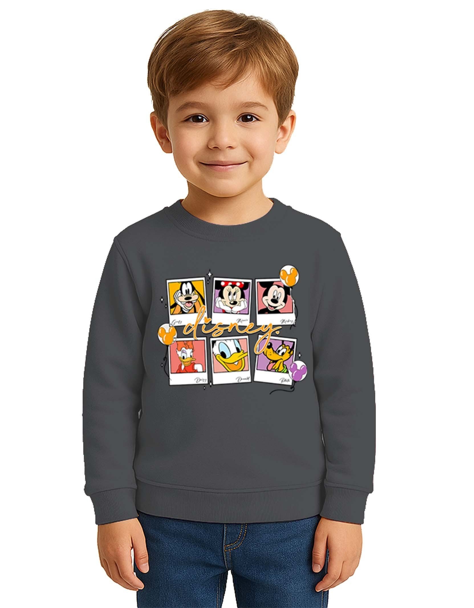 Unisex Disney Baskılı Çocuk Swaetshirt 3 İplik Şardonlu