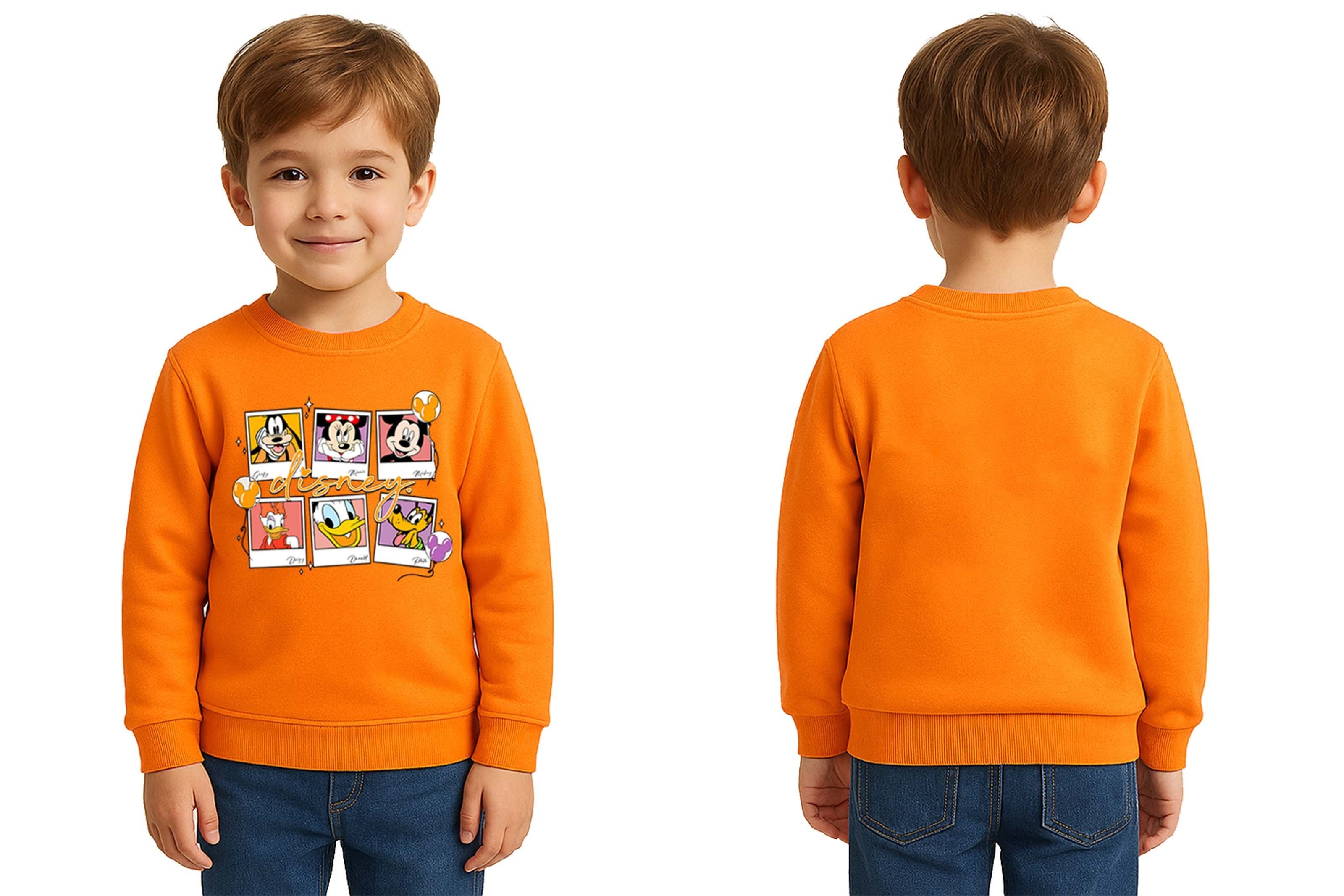 Unisex Disney Baskılı Çocuk Swaetshirt 3 İplik Şardonlu
