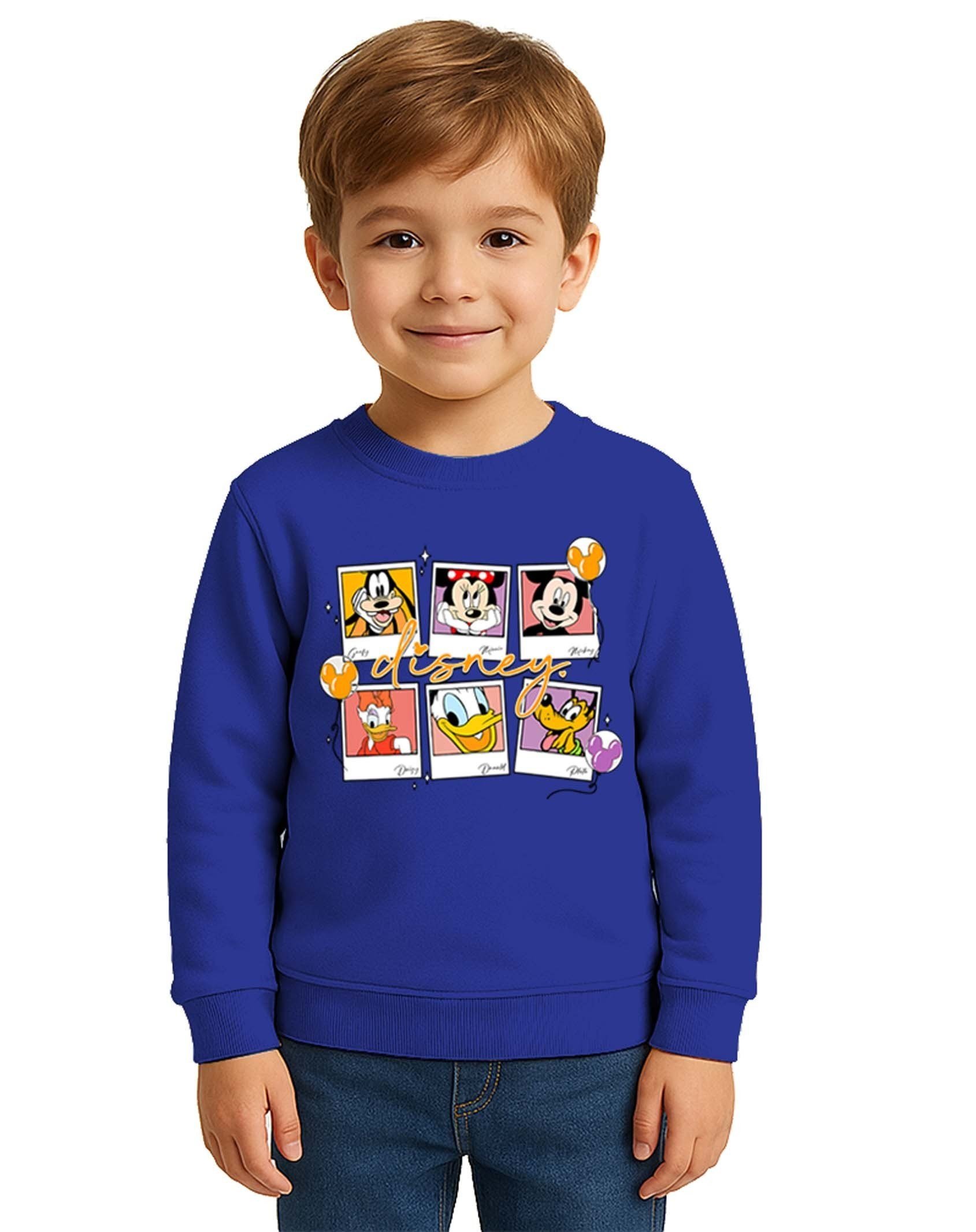 Unisex Disney Baskılı Çocuk Swaetshirt 3 İplik Şardonlu