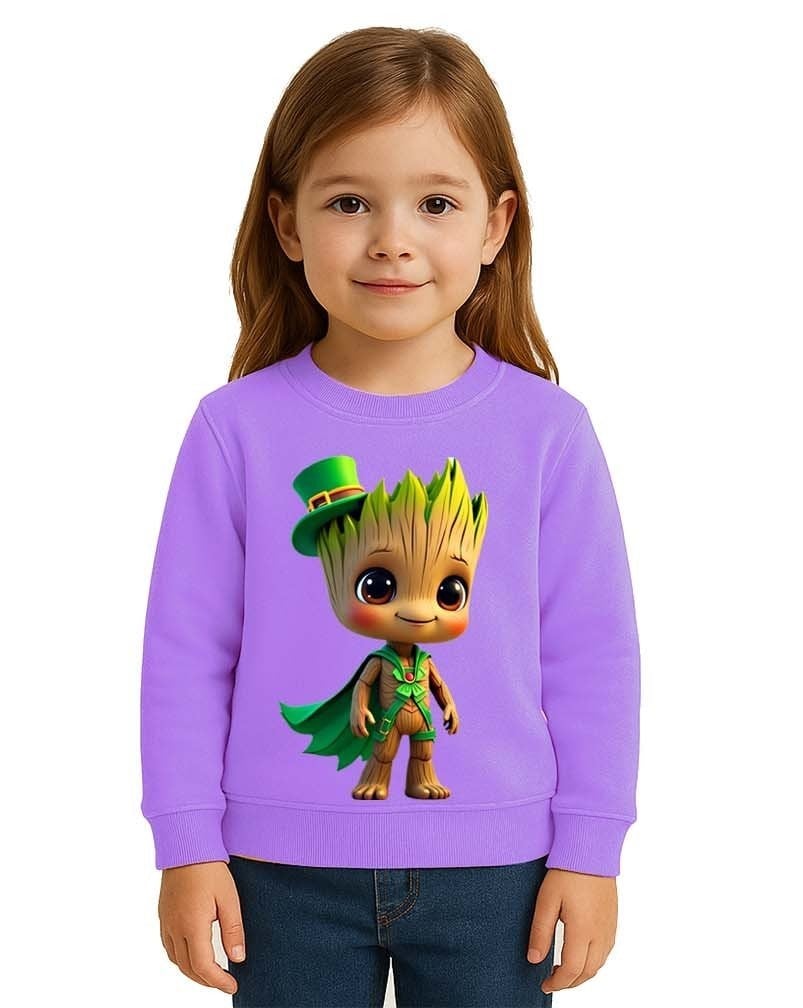 Unisex Groot Baskılı Çocuk Swaetshirt 3 İplik Şardonlu