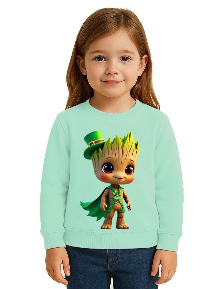 Unisex Groot Baskılı Çocuk Swaetshirt 3 İplik Şardonlu