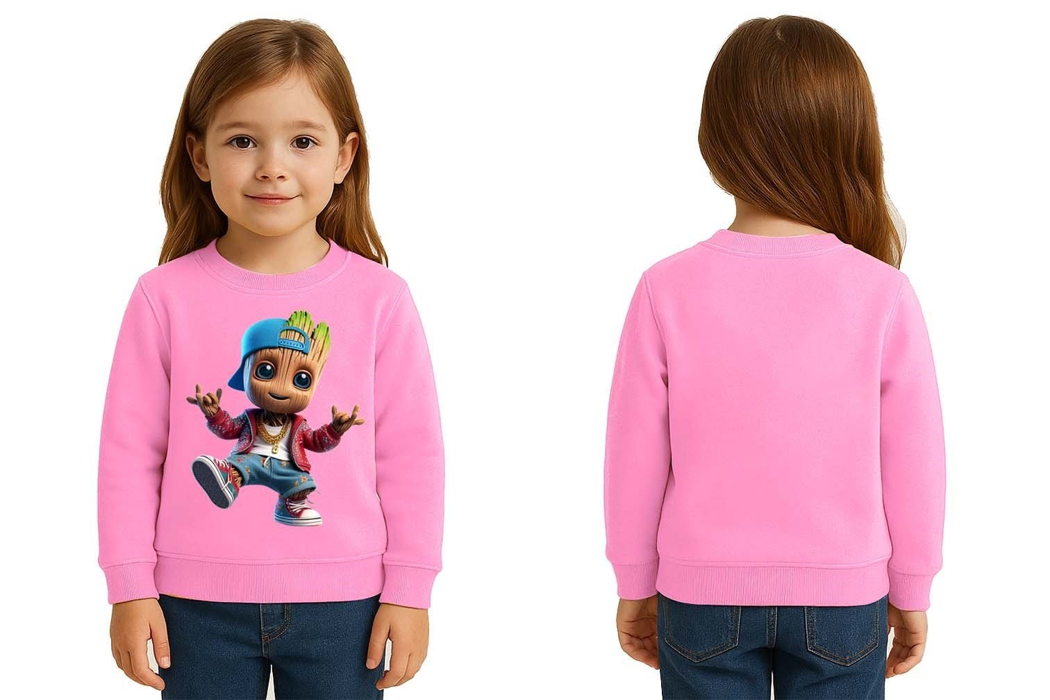 Unisex Groot Baskılı Çocuk Swaetshirt 3 İplik Şardonlu