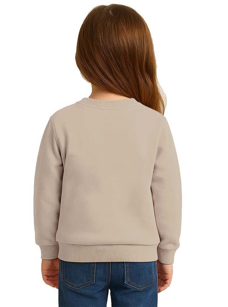 Unisex Hello Kity Baskılı Çocuk Swaetshirt 3 İplik Şardonlu