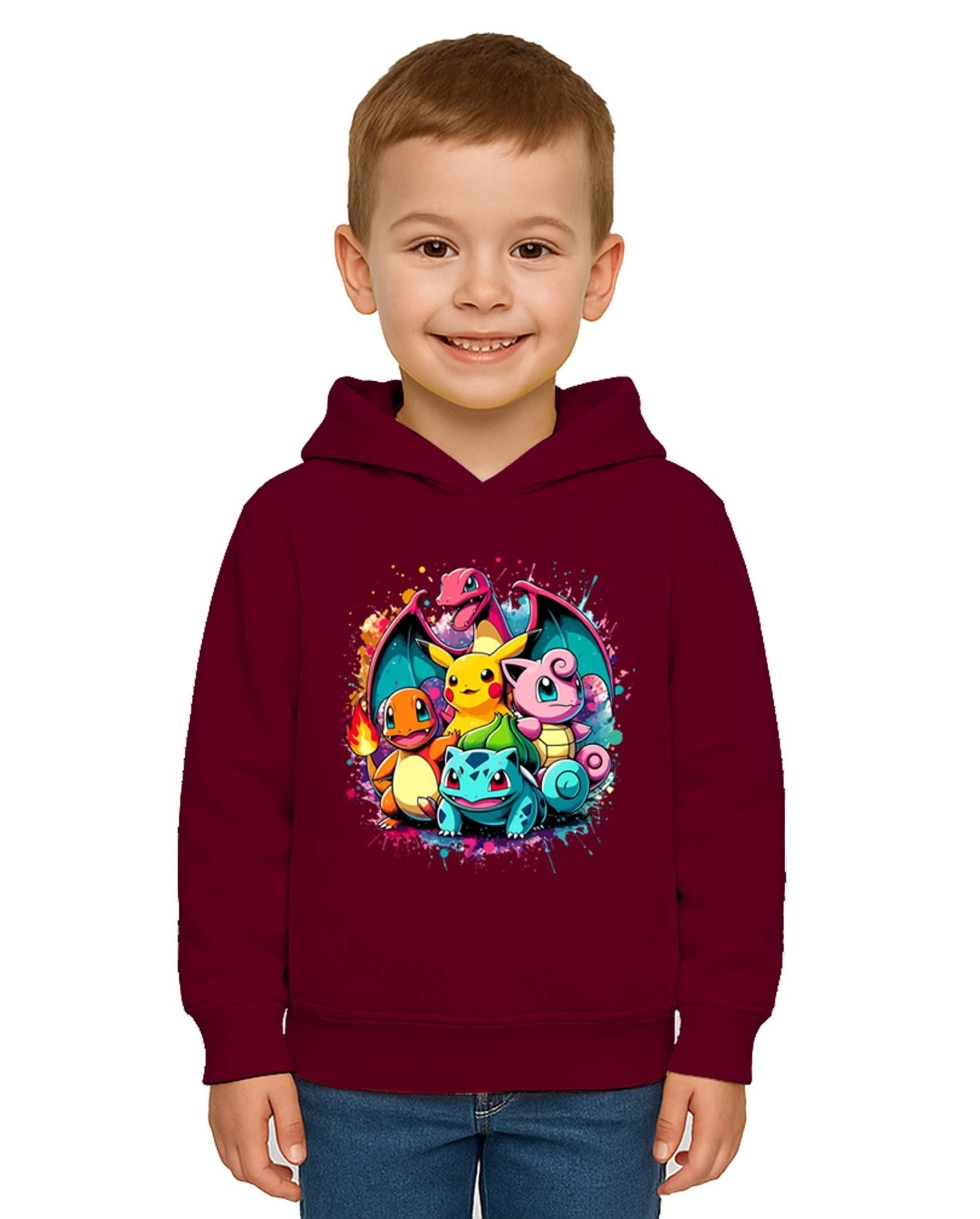 Unisex Pokemon Baskılı Çocuk Swaetshirt 3 İplik Şardonlu