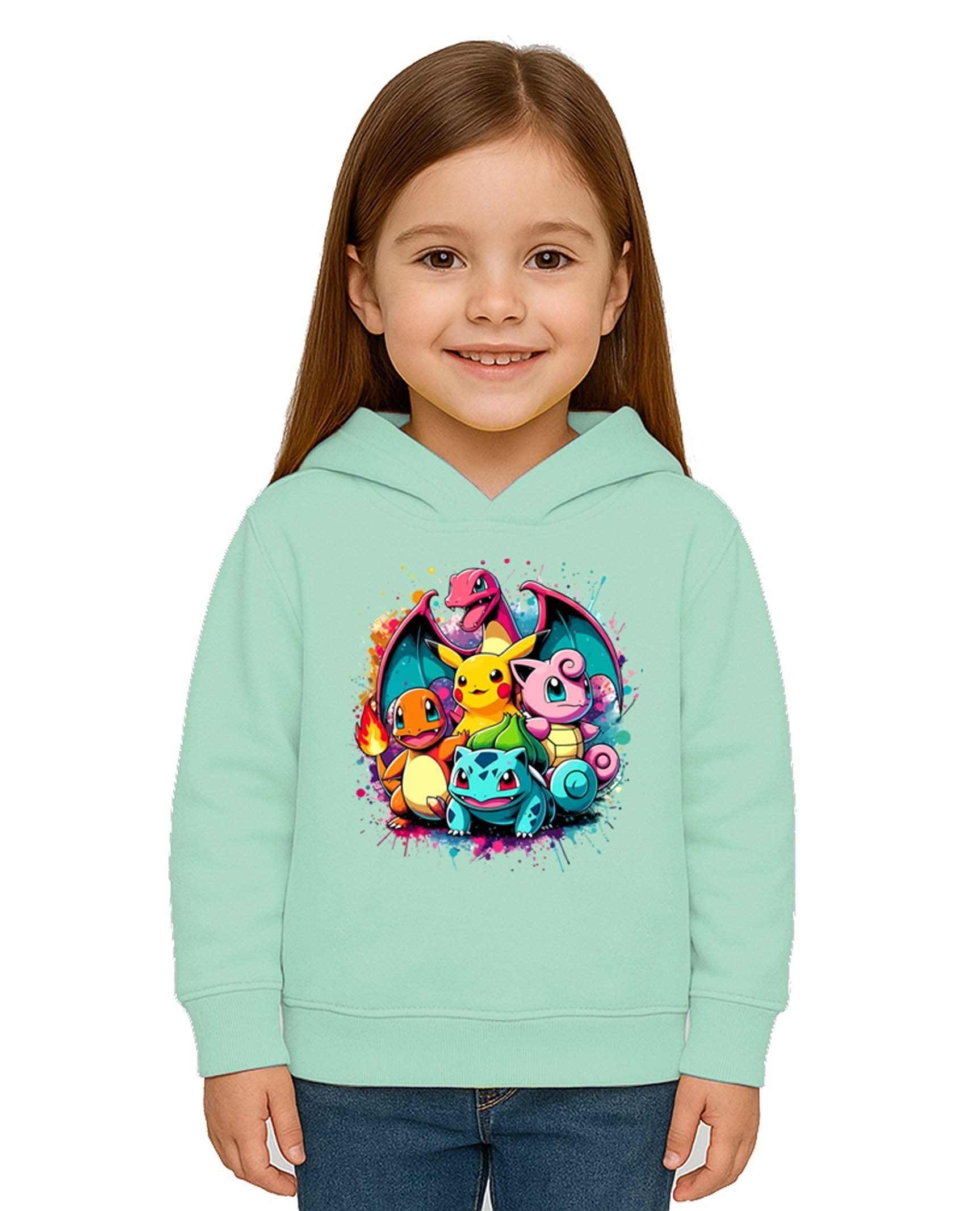 Unisex Pokemon Baskılı Çocuk Swaetshirt 3 İplik Şardonlu