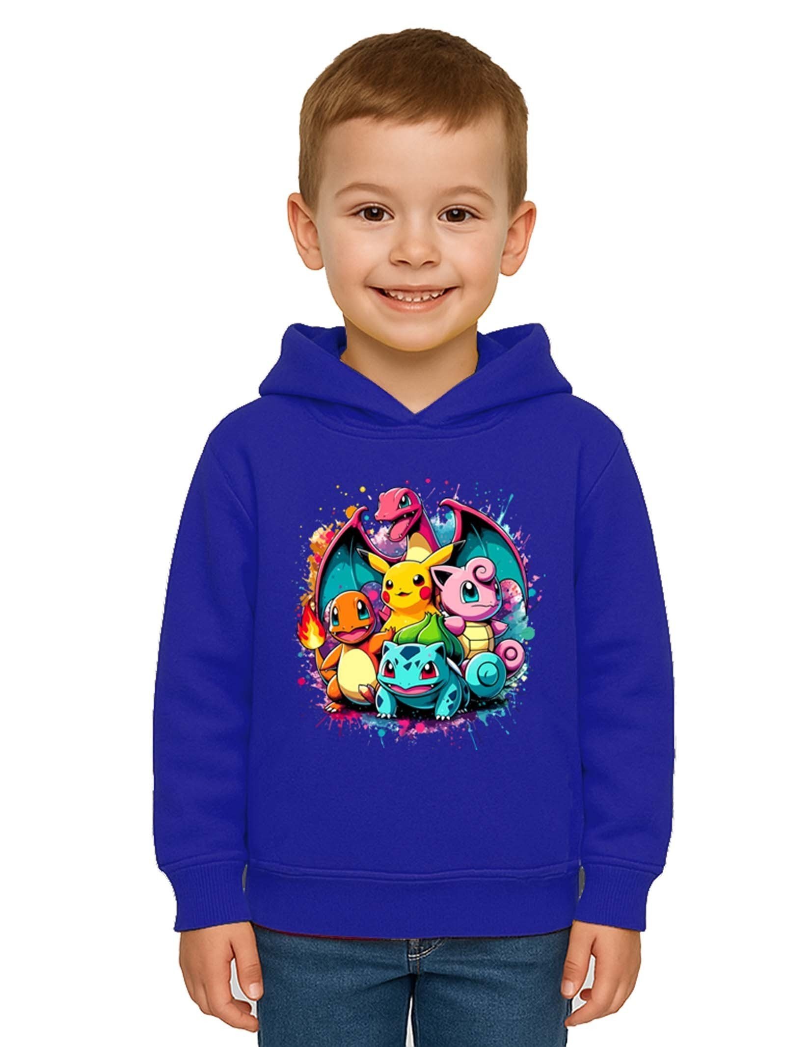 Unisex Pokemon Baskılı Çocuk Swaetshirt 3 İplik Şardonlu