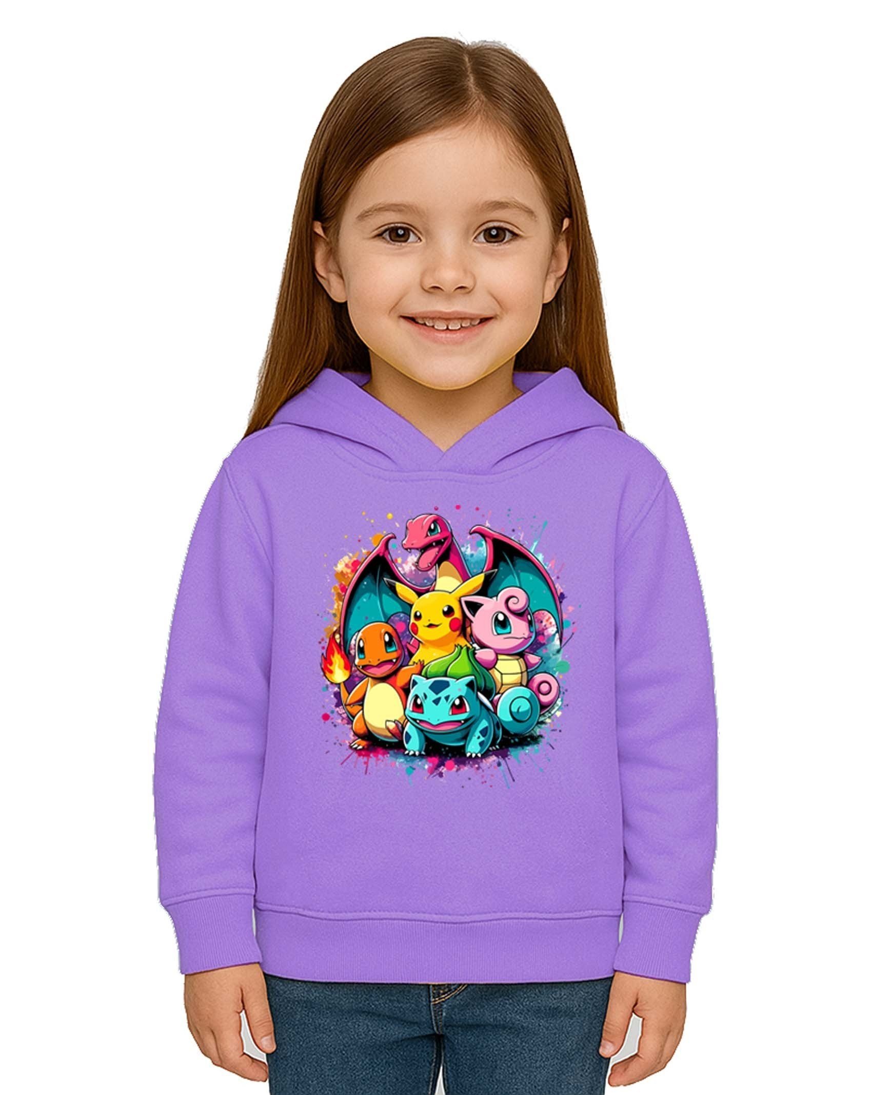 Unisex Pokemon Baskılı Çocuk Swaetshirt 3 İplik Şardonlu
