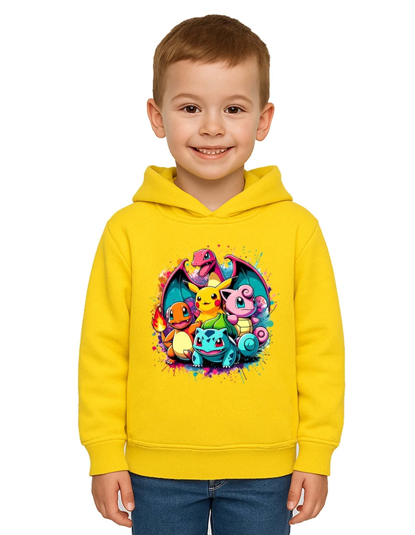 Unisex Pokemon Baskılı Çocuk Swaetshirt 3 İplik Şardonlu