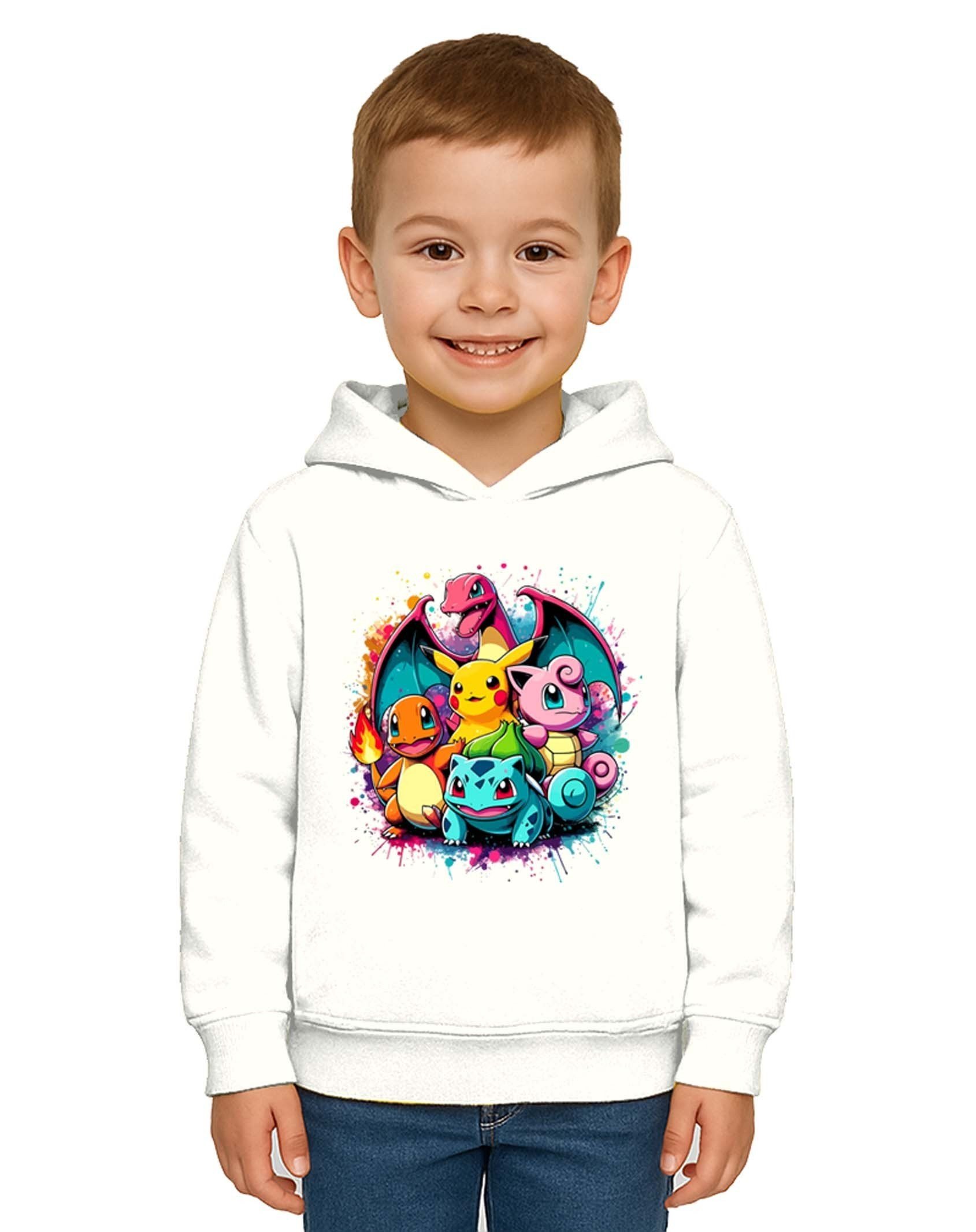 Unisex Pokemon Baskılı Çocuk Swaetshirt 3 İplik Şardonlu
