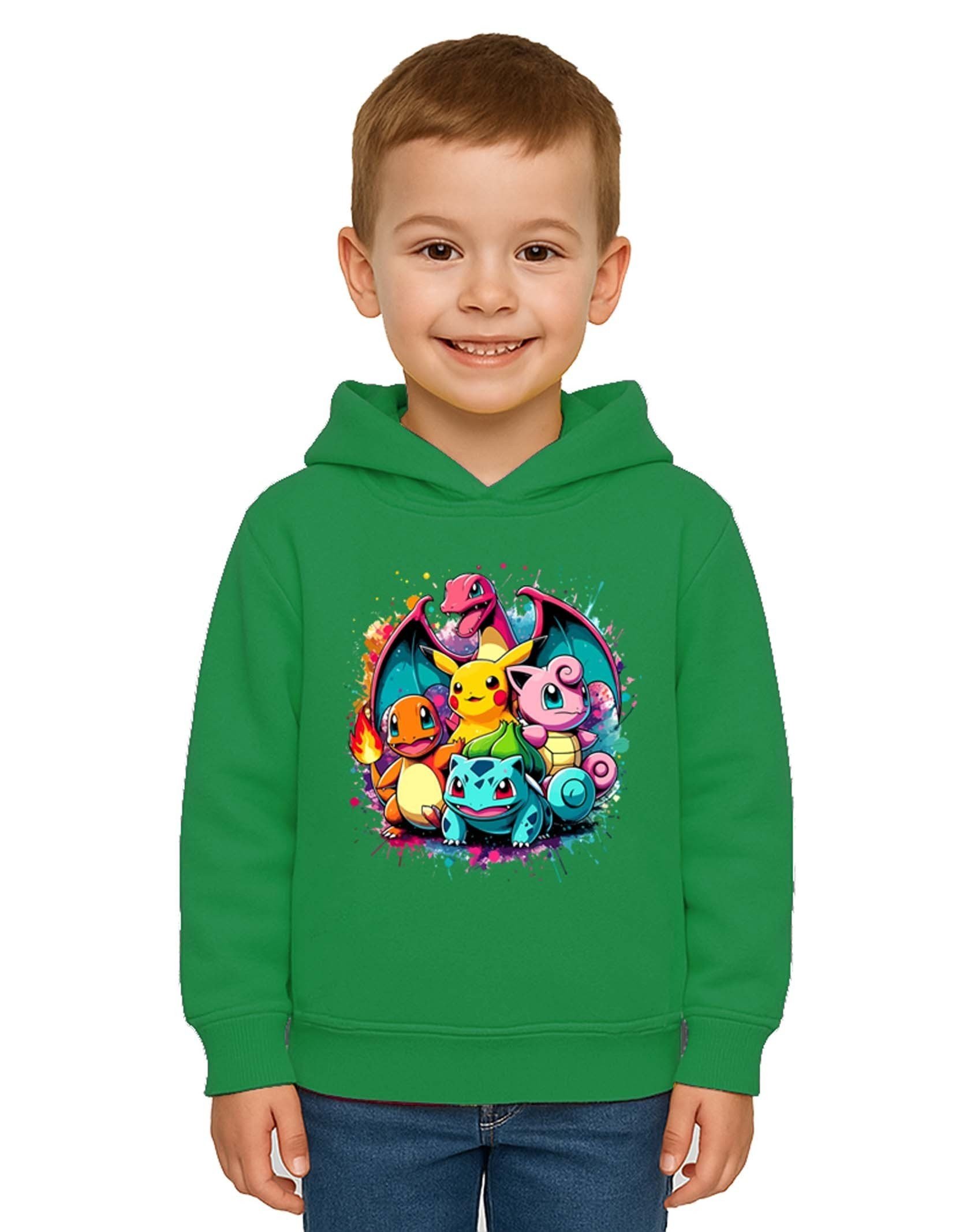 Unisex Pokemon Baskılı Çocuk Swaetshirt 3 İplik Şardonlu