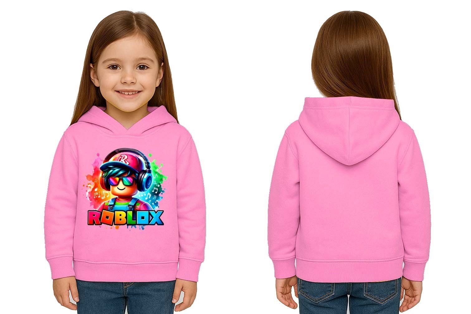 Unisex roblox Baskılı Çocuk Swaetshirt  Baskılı Kapüşonlu 3 İplik Şardonlu