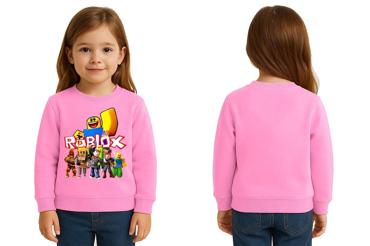 Unisex roblox Baskılı Çocuk Swaetshirt 3 İplik Şardonlu