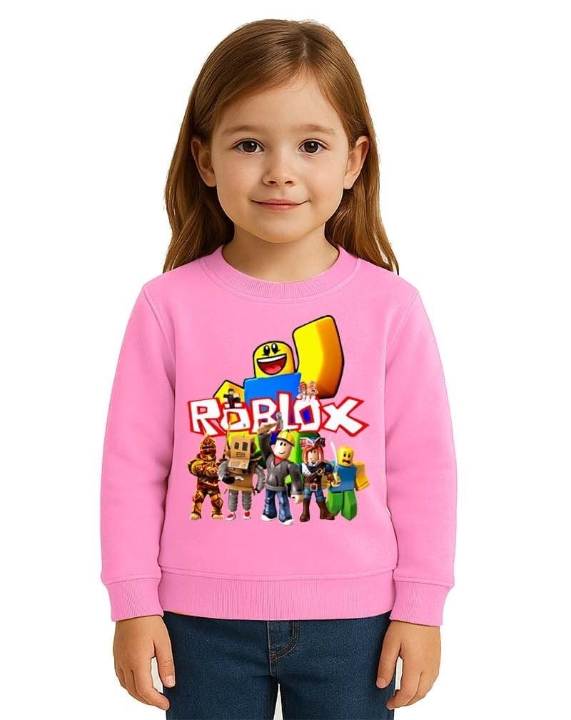 Unisex roblox Baskılı Çocuk Swaetshirt 3 İplik Şardonlu