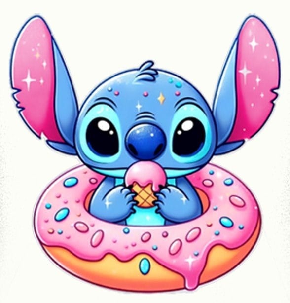 Unisex Stitch Baskılı Çocuk Swaetshirt Baskılı Kapüşonlu 3 İplik Şardonlu