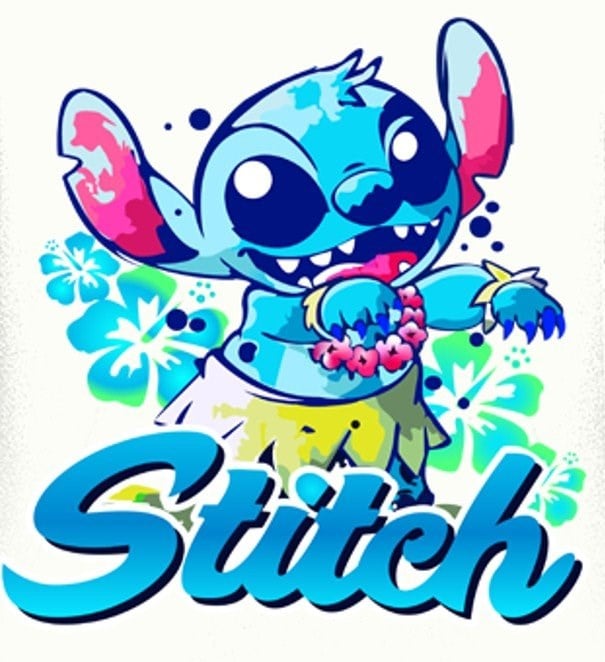 Unisex Stitch Baskılı Çocuk Swaetshirt  Baskılı Kapüşonlu 3 İplik Şardonlu